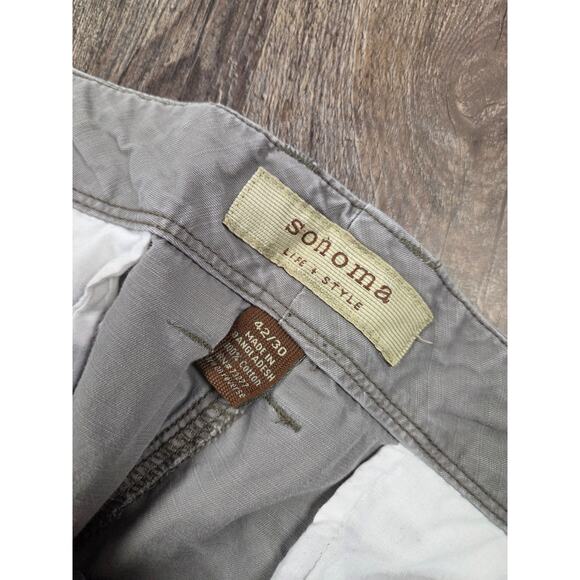 Sonoma Men's Light Gray Cargo Pants Size 40x29 - Picture 2 of 3